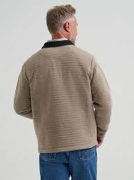 CL112381977- Wrangler Mens 1/4 Zip George Strait- Knitted Brown