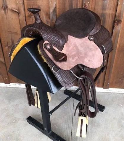 TK2852 Dale Rodrigez- Basket Stamped Ranch Saddle 15"