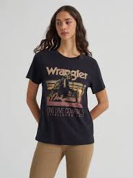 CL112379658- Wrangler Ladies Tshirt- Barrel Racer Black