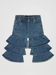 CL112382701- Wrangler Baby Girls Tiered Flare Jean