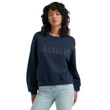 CL112380259- Wrangler Ladies Crewneck- Navy