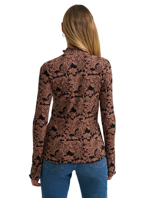 CL112382532-Wrangler Ladies Mock Floral- Black/Tan