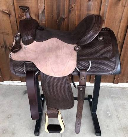 TK2852 Dale Rodrigez- Basket Stamped Ranch Saddle 15"