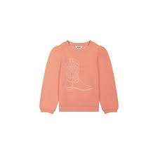 CL12382684- Wrangler Girls Crewneck Cowboy Boot- Pink