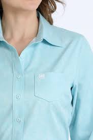CLMSW9164274- Ladies Cinch Arena Flex Button up- Light Blue Paisley