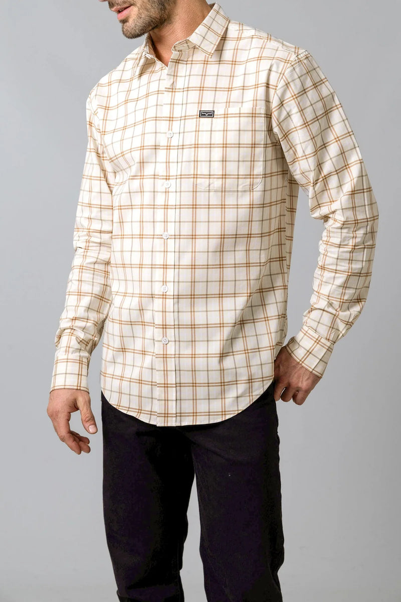 CLMDS07 Kimes Ranch Men's L/S Plaid Button up