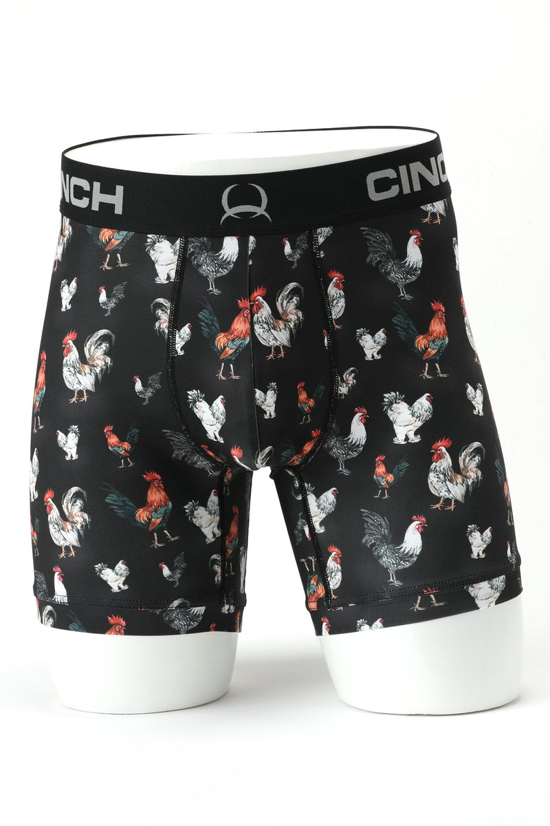 CLMXY6002032-M Cinch Men's 6" Boxer Briefs "Rooster"