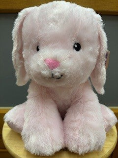 BGRTT9576 12" Sitting Stuffed Animal- Pink Bunny