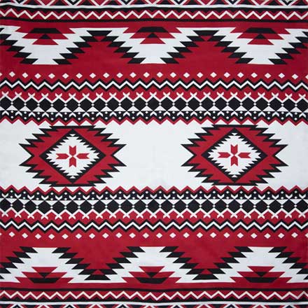 CLSCRFSOUTHWEST Scarf Silk SouthWest - 34" Red/ Black