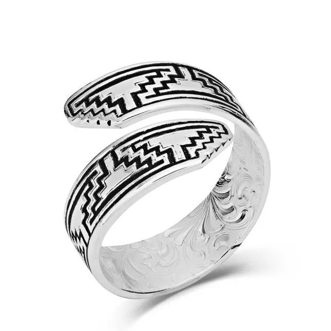 BGRG5592 Ring - Southwest Escape Black/Silver