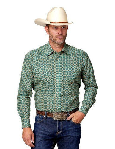 CL03-001-0225-4032 Mens L/S Shirt Roper - Sedona Sunset