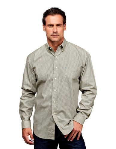CL11-001-0526-5022 Mens L/S Shirt Stetson Squared Off Print