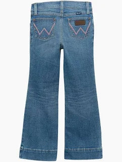 CL112382717- Wrangler Girls Jeans Boot Cut w/ Rainbow Stitching