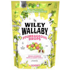 BGSOURDROP Licorice Wiley Wallaby- Sour Drops