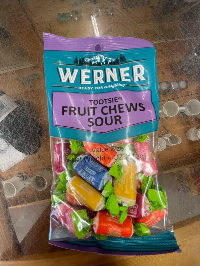 BGWE80185 Werner Candy - Fruit Chews Sour - 113g