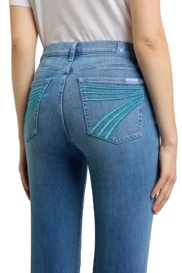 CL7U307C121ZH 7 For All Mankind Women's Dojo Ice Flow "TEAL"