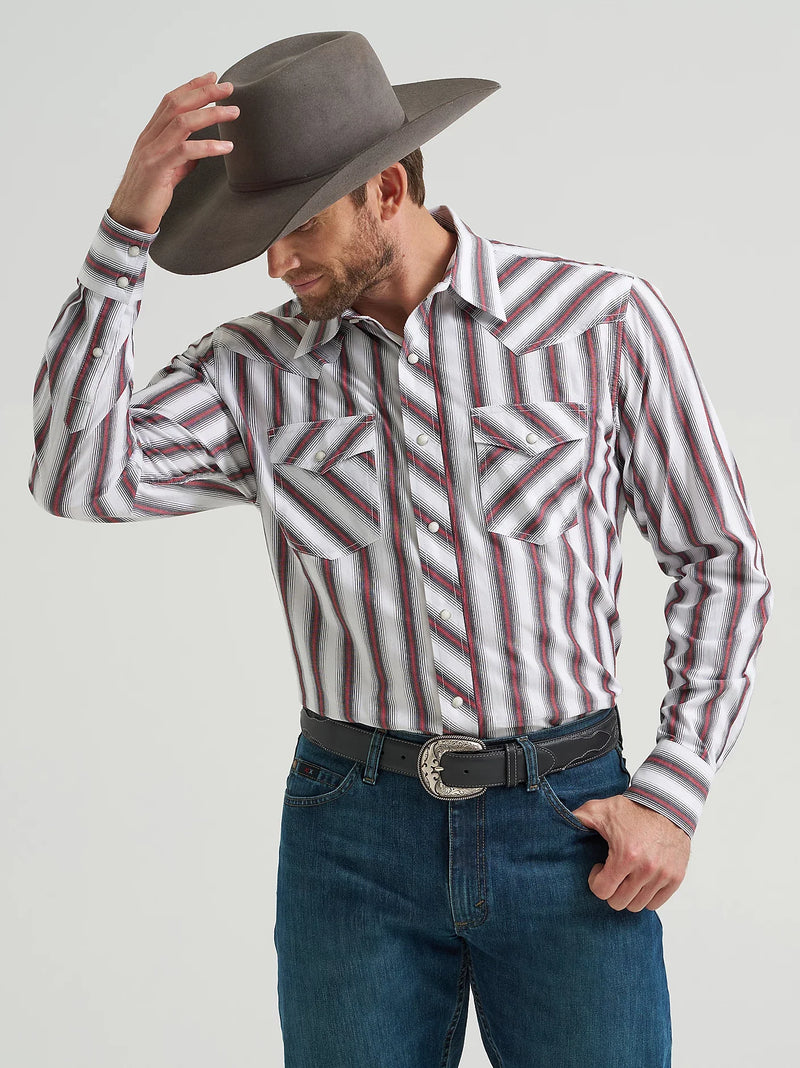CL112369494 Wrangler 20x L/S Snap Shirt- Stripes