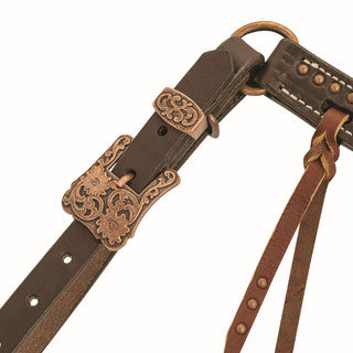 TK40004-32-16 Breastcollar Western Outlaw Taperd Chocolate