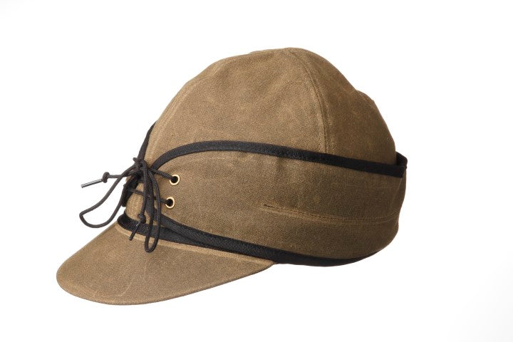 CL1-1708-S-Olive Hat Railroad Waxed Cotton w/ Earband