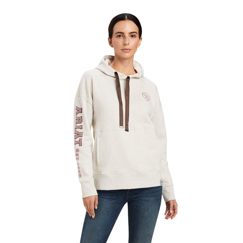 CL10041328 Womens Ariat Oatmeal Heather Hoodie