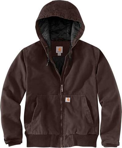 CL104053-L-Drk Brn Carhartt Jacket Insulated Active Loose Fit Brown