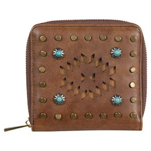 BG1924559W Justin Ladies Wallet Aztec with Fringe
