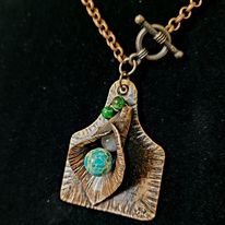 BGCJK20210152 Necklace - Copper - Calla Lily 3D Tag