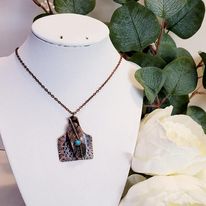 BGCJK20210147 Necklace - Copper - Feather 3D Tag