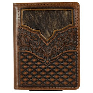 BG2122565M9 Wallet - Justin - Bifold w/ Magnetic Clip & Brindle Inlay