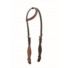 TK220026 Headstall 1 Ear Floral Two Tone