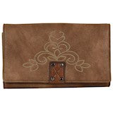 BG22010806W Wallet - Catchfly Light Brown w/Embroidery