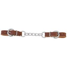 TK30-1394 Chin/Curb Strap Single Chain - Leather