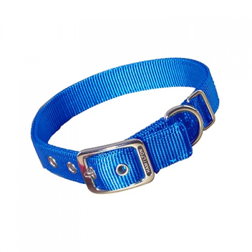 PS419601--Navy Dog Collars Nylon Double Thick 1"