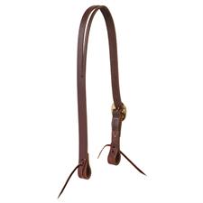 TK10-0505 Headstall Work Tack 1" Split Ear Canyon Rose