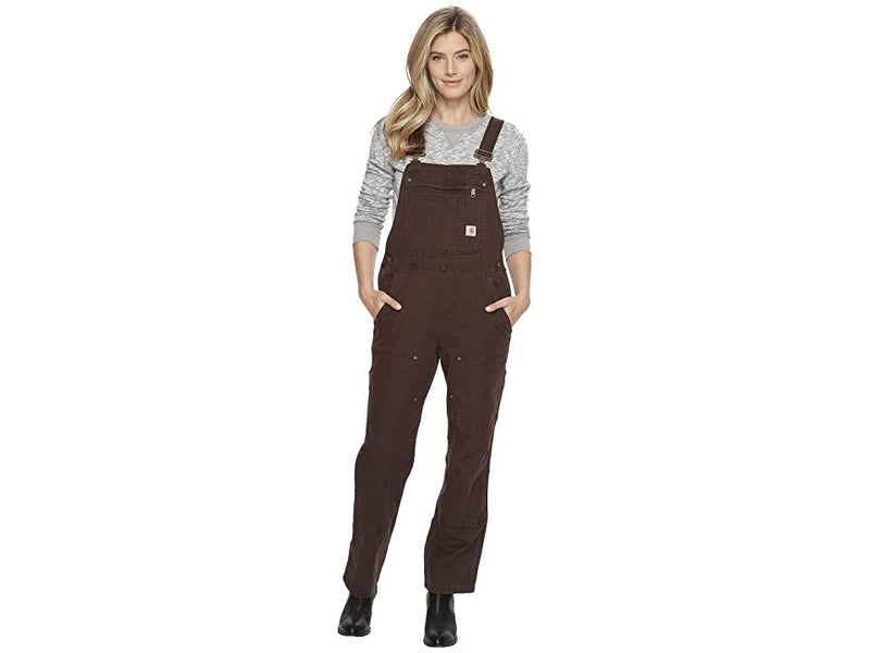CL102438-XL-Brown Carhartt Double Front Bib Overalls "Crawford"