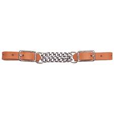 TK30-1363 Chin/Curb Strap Double Chain - Leather