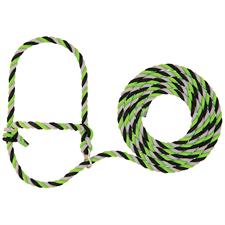 AC35-7910--H44 Halter Breaking Poly Rope - Lime/Black/Gray
