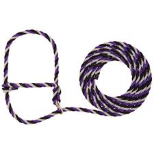 AC35-7910--H46 Halter Breaking Poly Rope -  Purple / Black / Grey