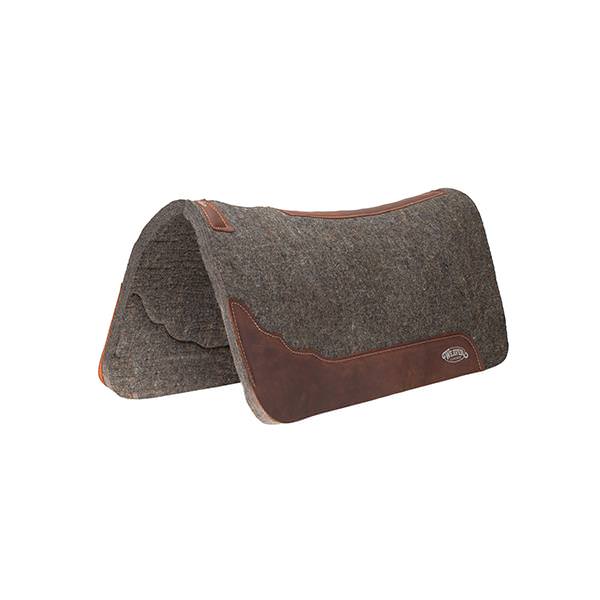 TK36026-4561-33-30x30-Brown Saddle Pad Premium Contoured 100% Wool Felt