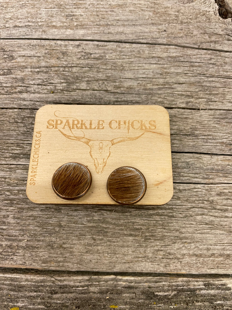 BGEARRING12 Earrings- Hair On Hide Slip On Mini Me Assorted