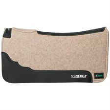 TK36005-5064-371-31x32-Tn/Bk/Gr Saddle Pad Smarty Contoured Wool Felt Perf