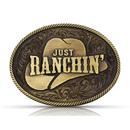 BGA805DBC Belt Buckle - Just Ranchin