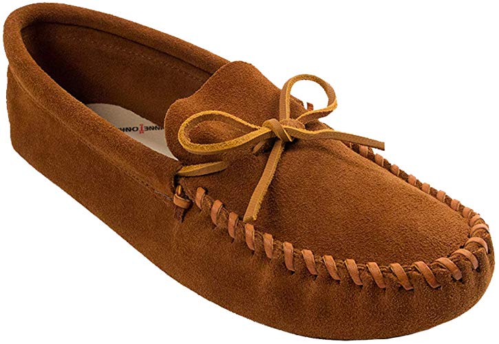 CL749DKTM-10-Dark Tan Moccasins Suede Lined Laced