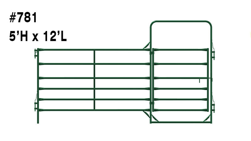 LE781 Corral Panel 12' w 4' Gate