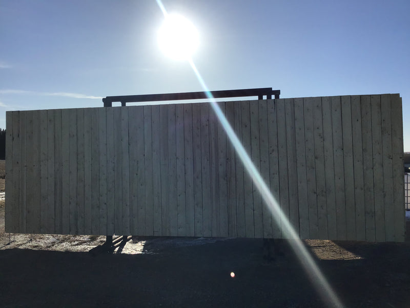 LECUSTWINDPANEL Wind Fence 24' Pipe W/ Wind Boards