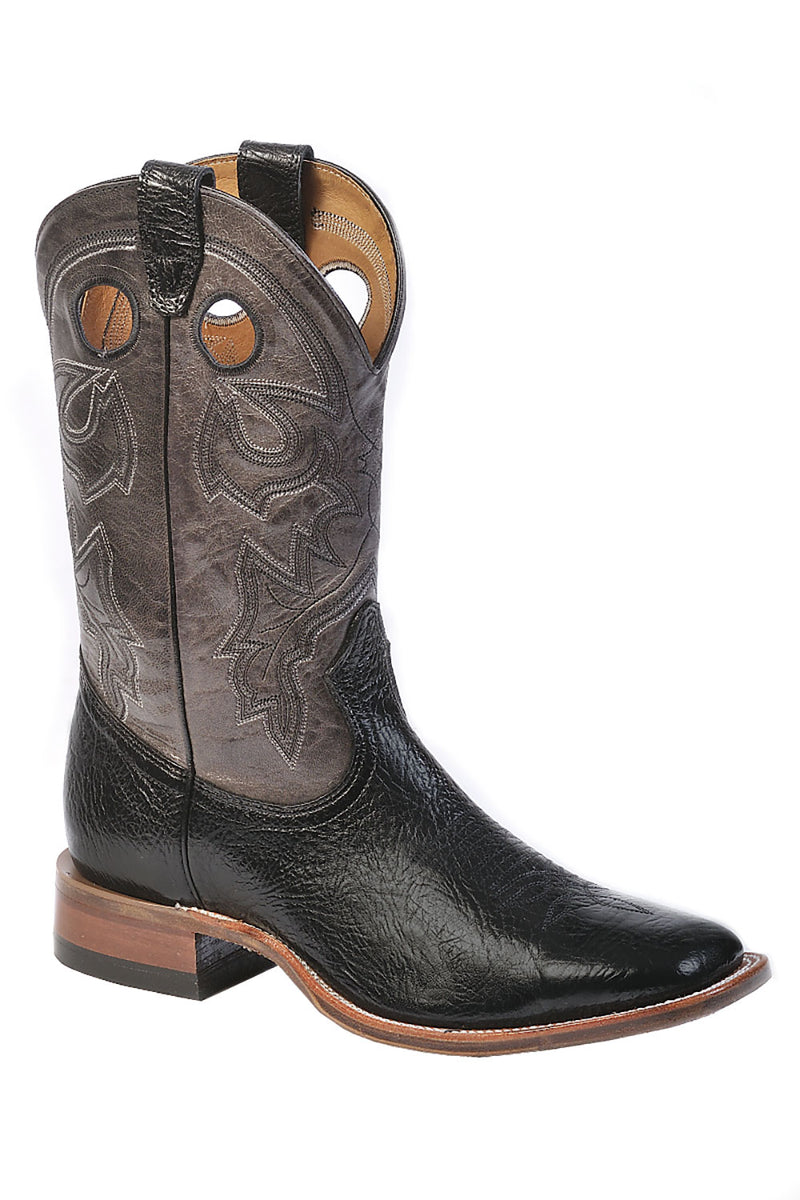 CL9033-7-Blk/ Gry Cowboy Boot Mens Square Toe Wide Width