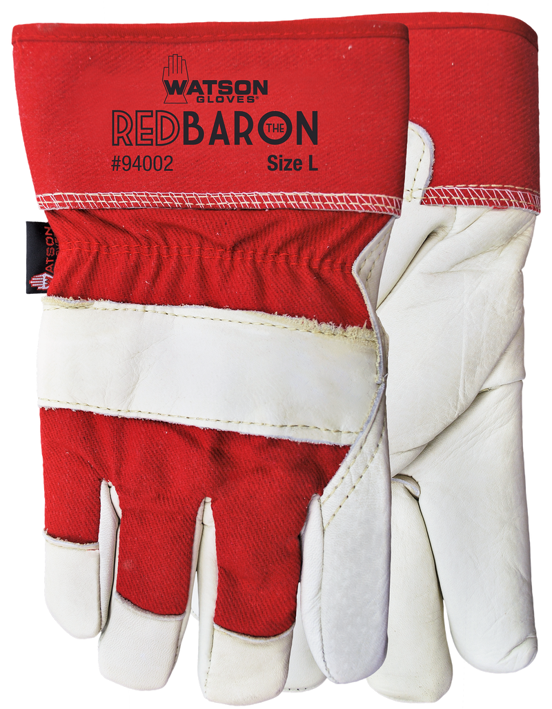 CL94002-M-Rd Baron Gloves Watson Red Baron Sherpa Lined