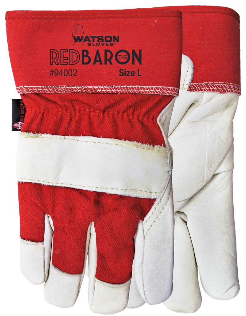 CL94002-L-Rd Baron Gloves Watson Red Baron Sherpa Lined