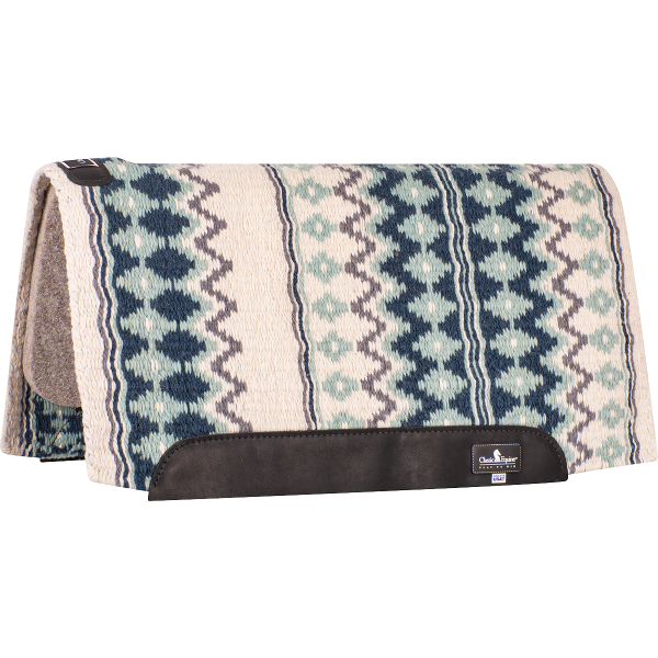 TKCR/CWTP-32x34-CreamNav Saddle Pad Classic Wool