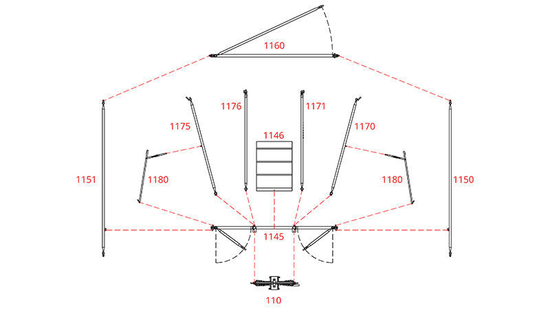 LE1180 Calving Encl. - Folding Brace